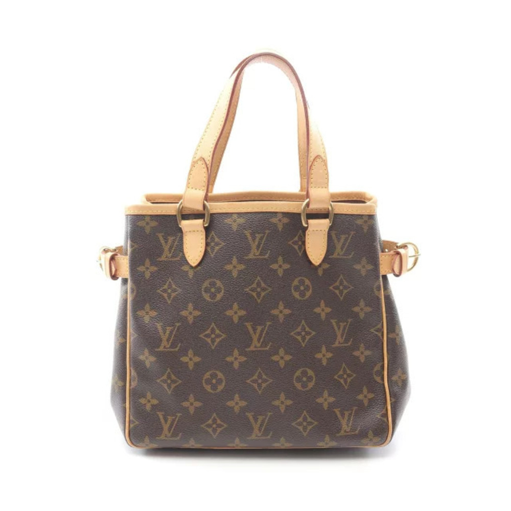 Louis Vuitton Batignolles Monogram Handbag Canvas Leather Brown